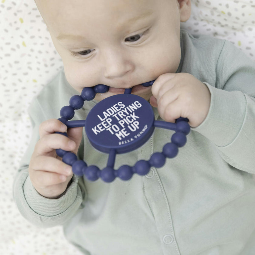 Ladies Pick Me Up Beaded Round Grip Silicon Teether