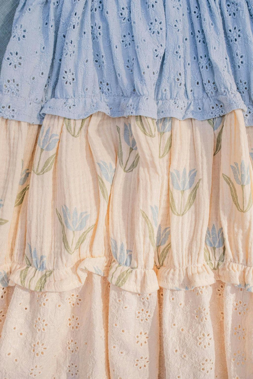 Amber Dress in Blue Tulip