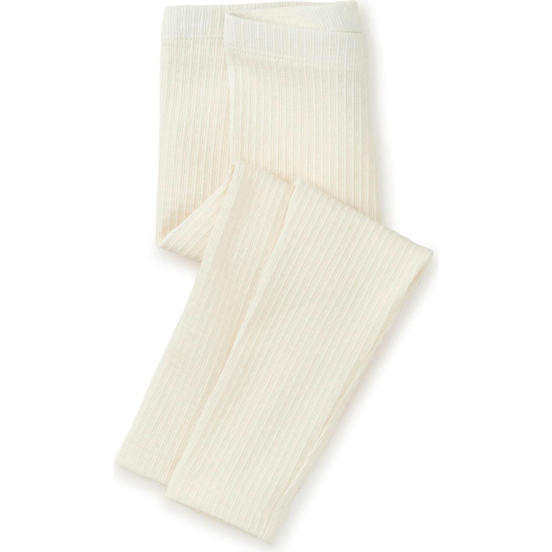 Pointelle Knit Stretch Leggings, White