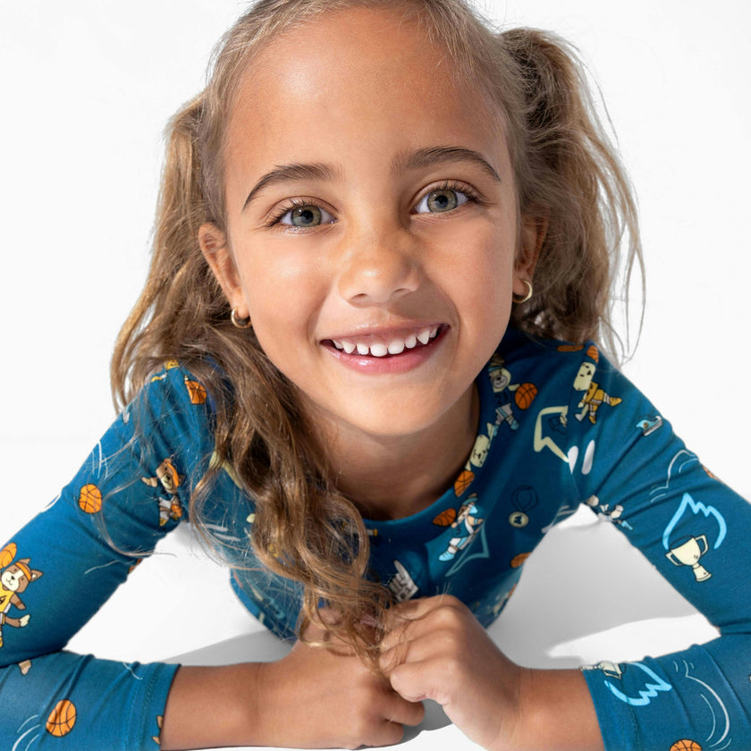 Basketball Pups Bamboo Kids Pajamas