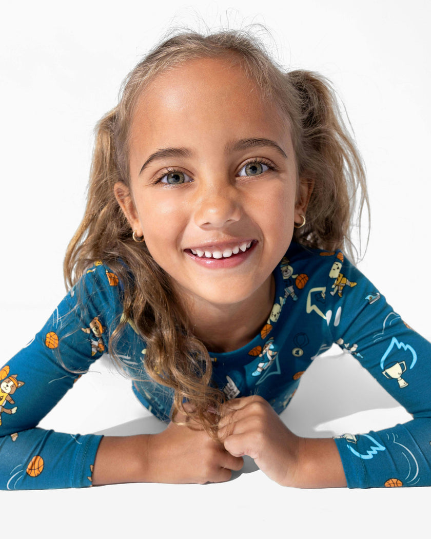 Basketball Pups Bamboo Kids Pajamas