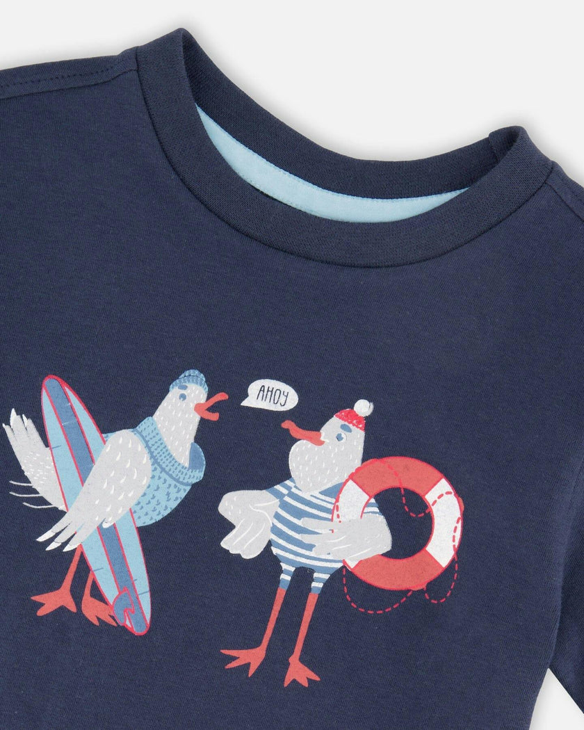 Organic Cotton Short Sleeve T-Shirt Blue