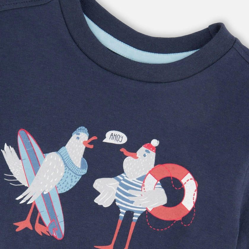 Organic Cotton Short Sleeve T-Shirt Blue