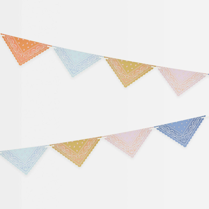 Western Bandana Flag Garland