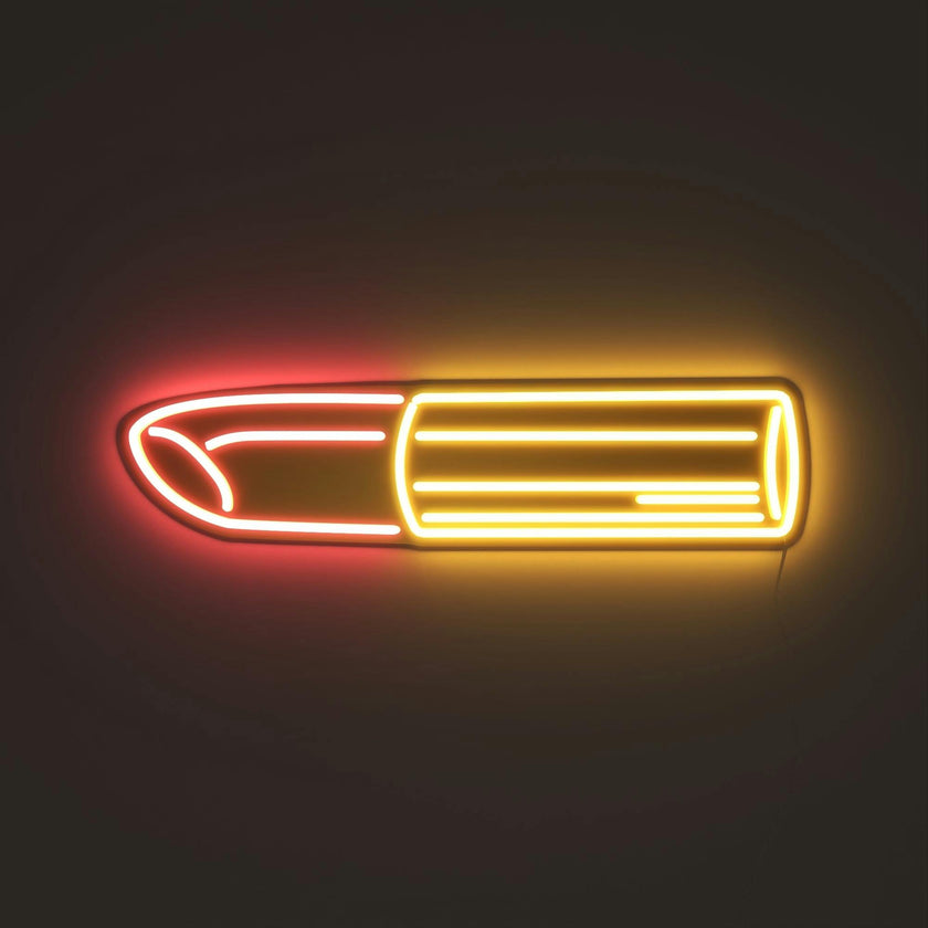 Golden Lipstick by Tom Wesselmann - LED neon sign