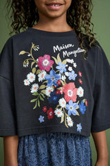 FLORECITAS T-SHIRT BLACK