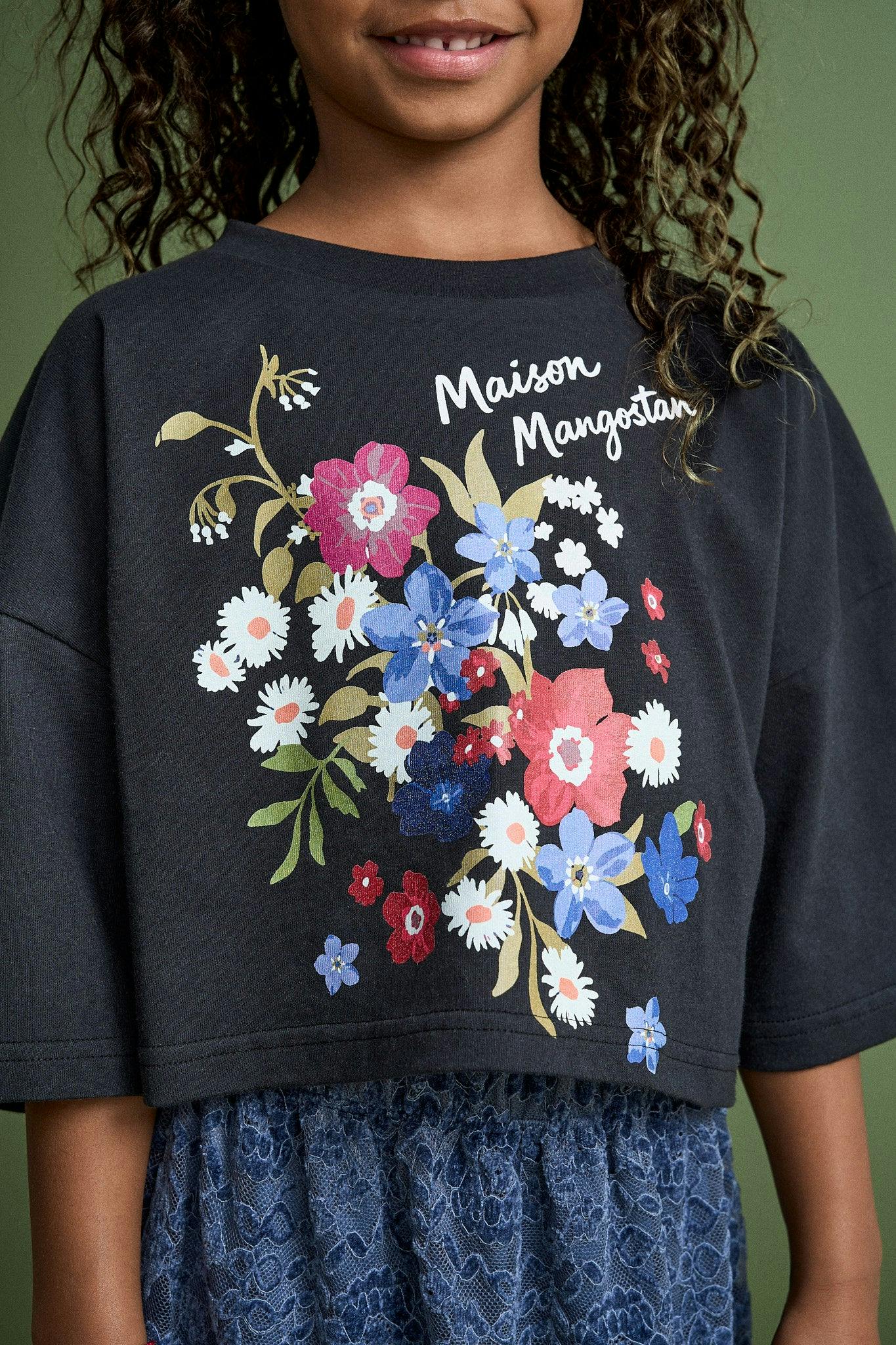 FLORECITAS T-SHIRT BLACK
