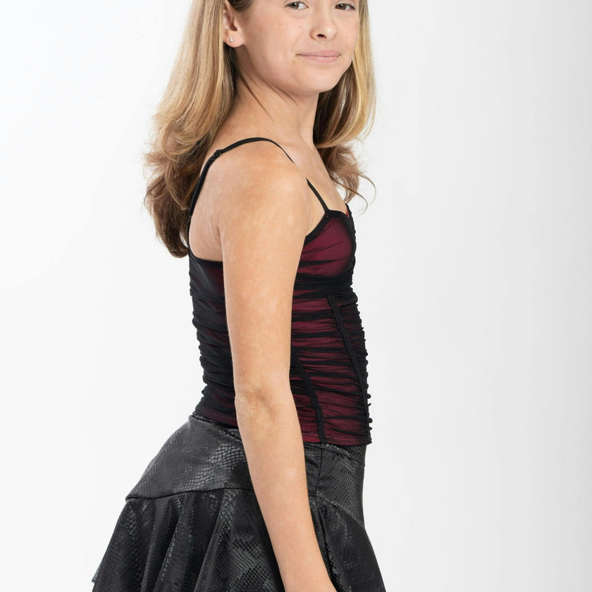Kids Amy Snake Zipper Ruffle Skort