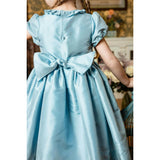 Astrid Blue Taffeta Smocked Girl Dress