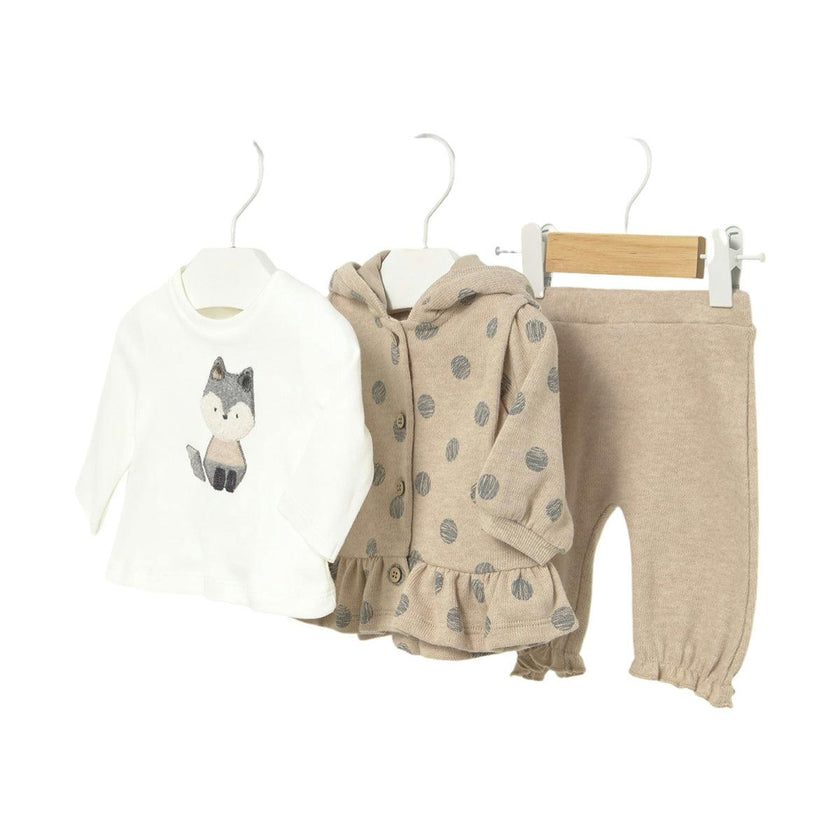 Newborn Girl 3-Piece Knit Set