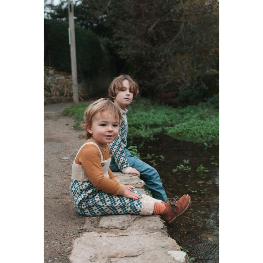 Acorn Ribbed Bib Buttoned Strap Jumper