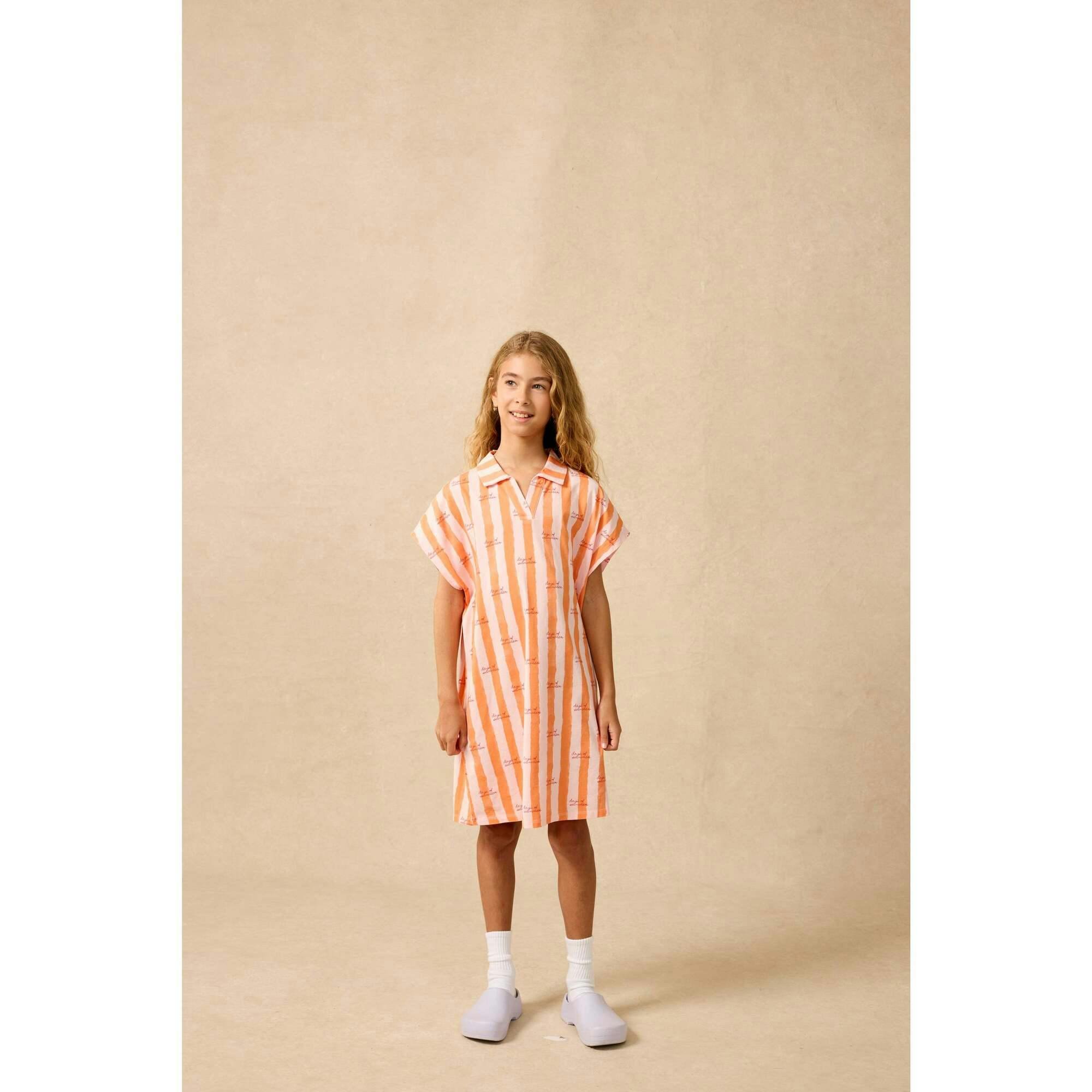Organic Tunic Dress in Starburst Stripe