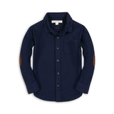 Organic Flannel Shirt with Elbow Patches