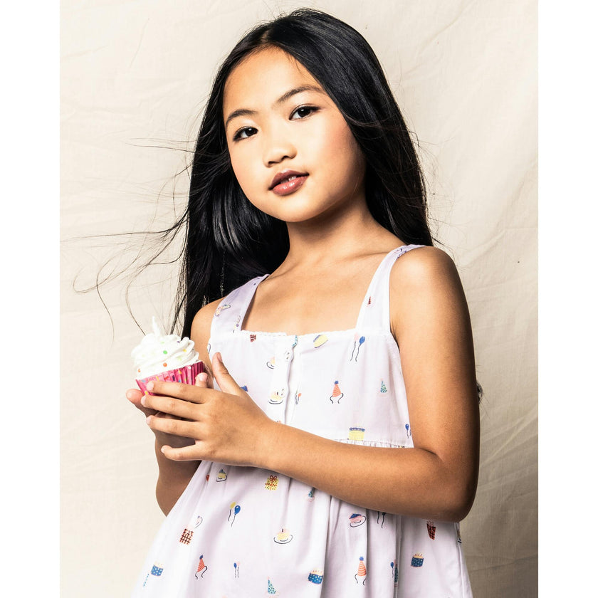 Girl's Twill Charlotte Nightgown in Birthday Wishes