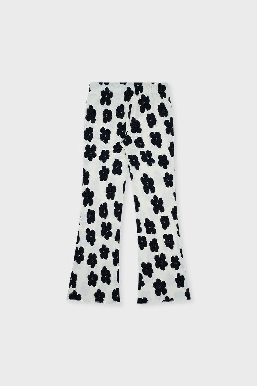 Organic Cotton Slim Flare Ribbed Pant