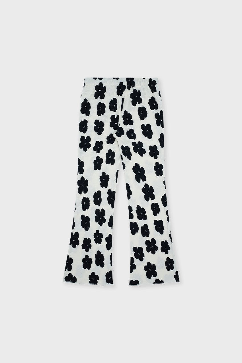 Organic Cotton Slim Flare Ribbed Pant
