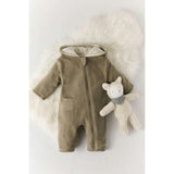 Teddy Fleece Baby Suit, Green