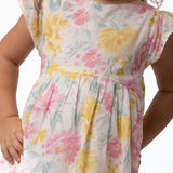 Eugenie Baby Dress Sleeveless, Yellow Pink Lagoon