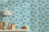 Wallpaper LUCIOLES color Bleu