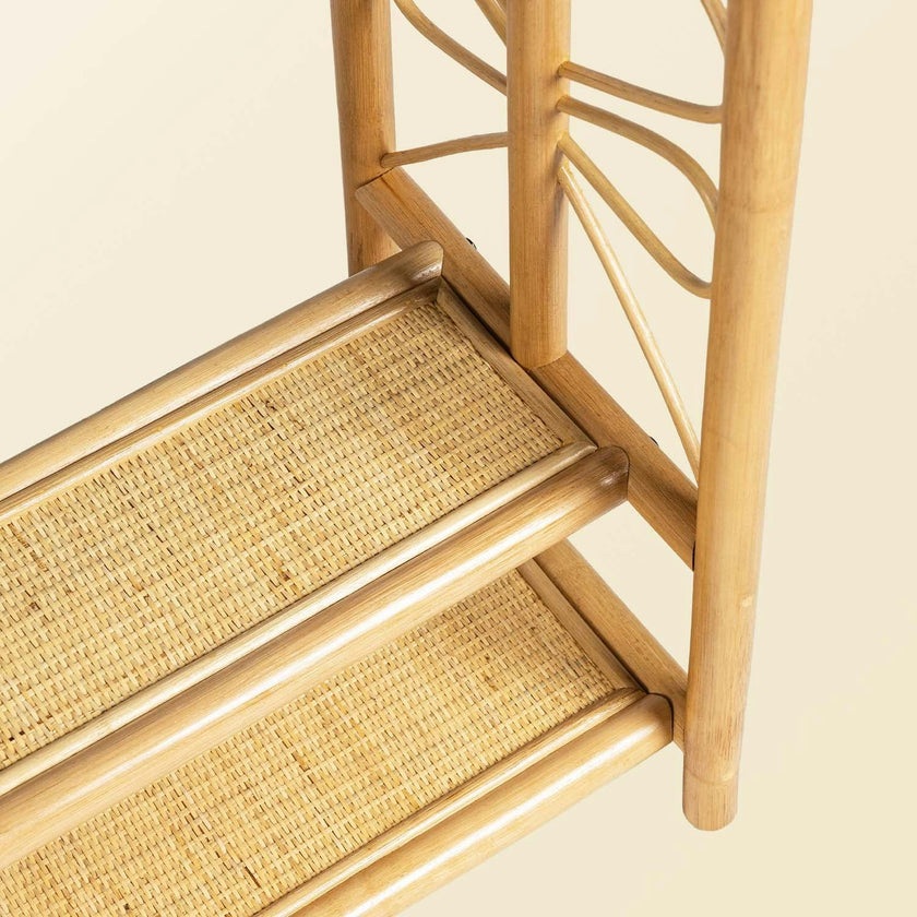 Handcrafted - Belle Kids Montessori Clothing Rack (Natural) - Rattan Wicker