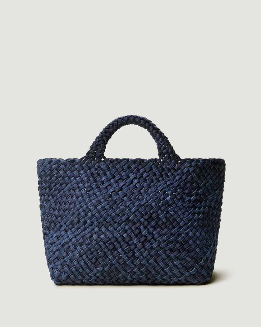 St. Barths Medium Tote Double Weave Denim | Indigo
