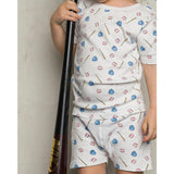 The Organic Short Sleeve Pajama Set [Batter Up]