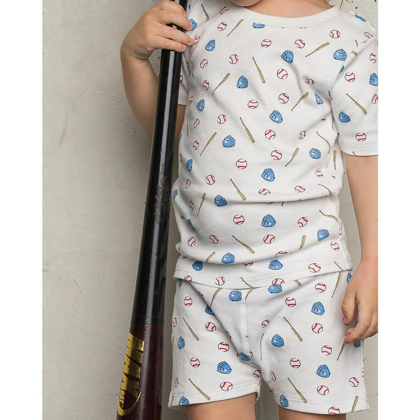 The Organic Short Sleeve Pajama Set [Batter Up]