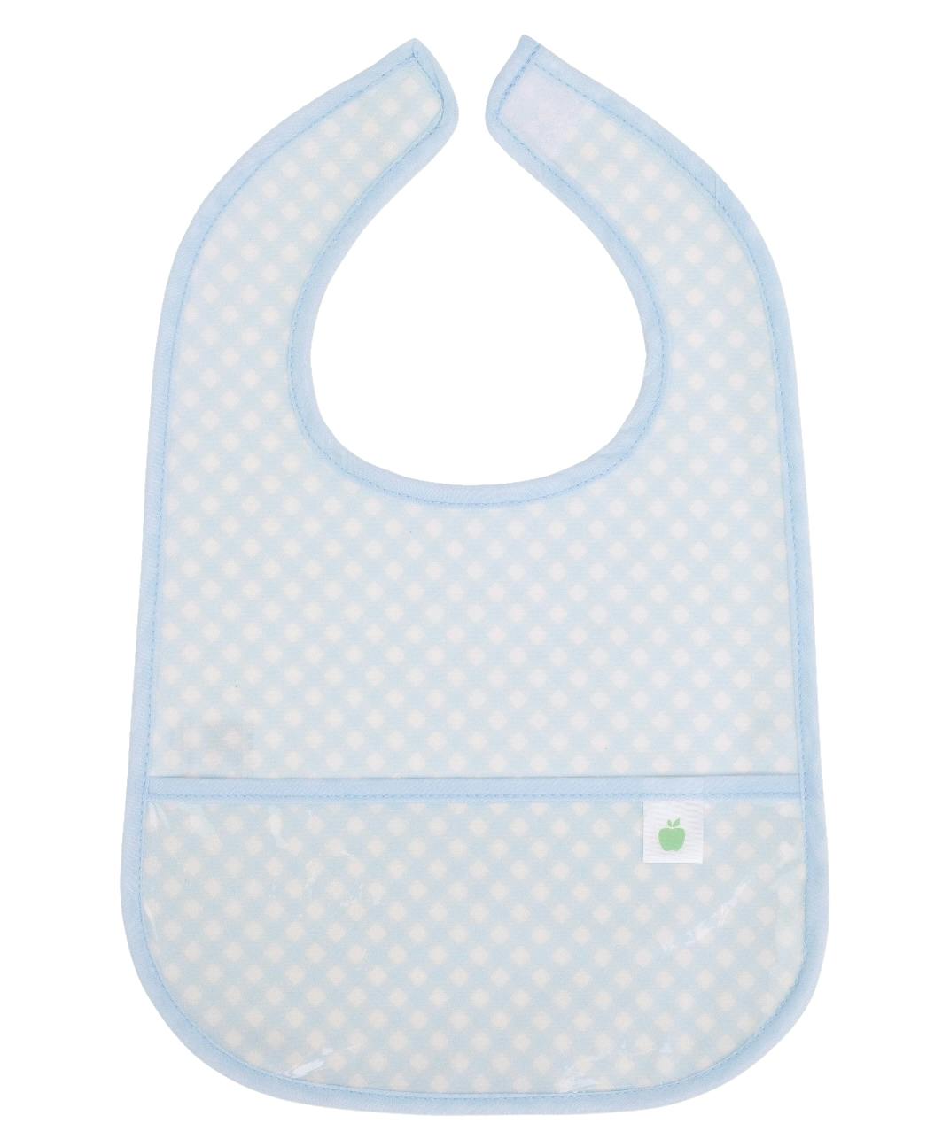 The Wipe It Bib in Blue Gingham
