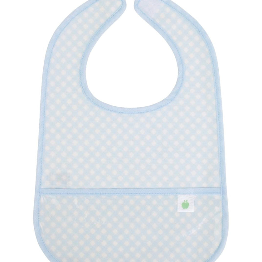 The Wipe It Bib in Blue Gingham