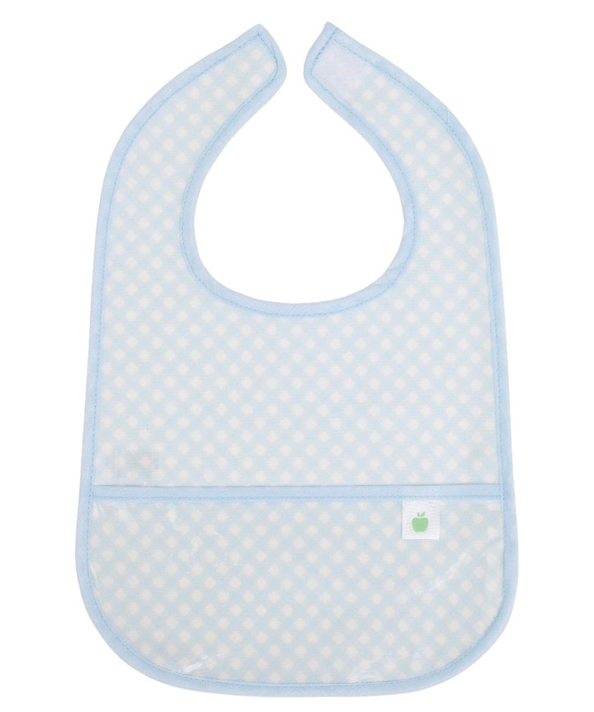 The Wipe It Bib in Blue Gingham