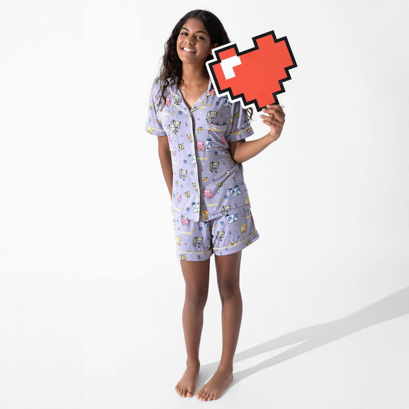 Minecraft: Pixel Pals Bamboo Women's Pajama Short Set