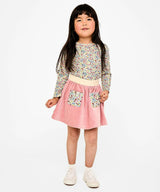 Carter Skirt, Burgundy Coneflower Floral
