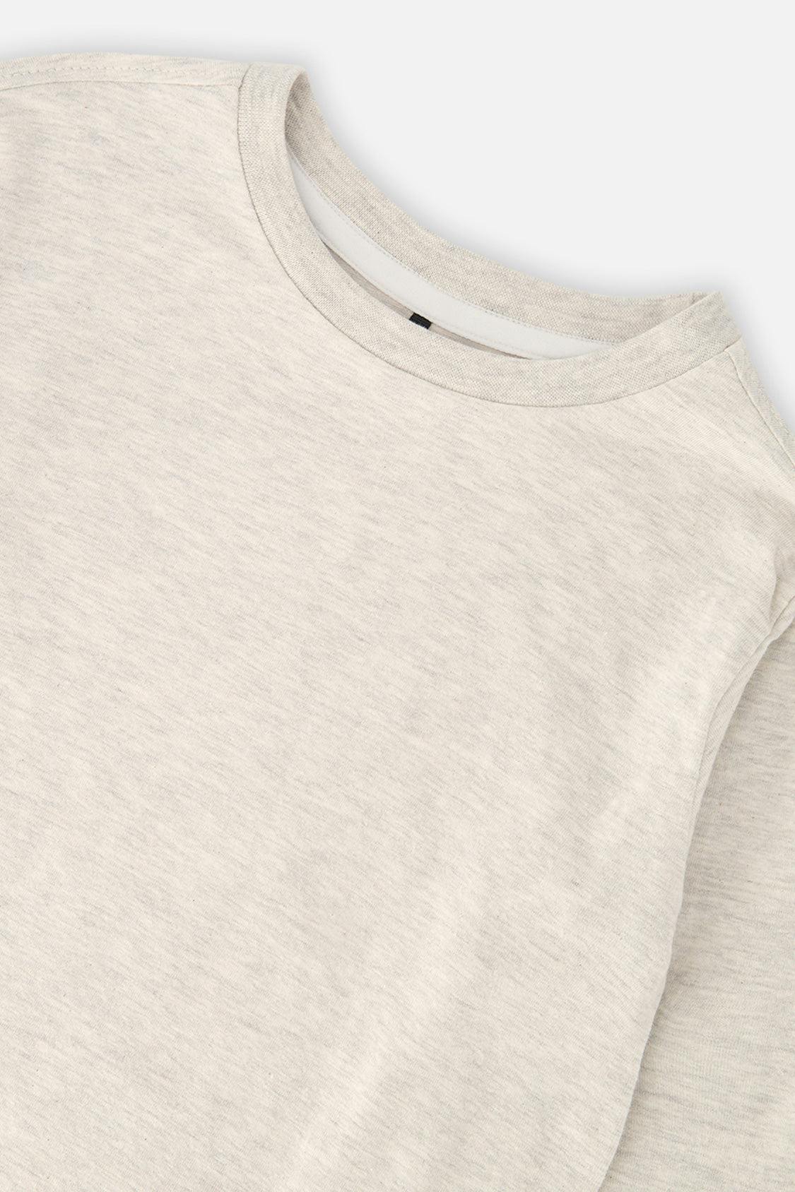 Organic Cotton Long Sleeve T-Shirt Heather Grey
