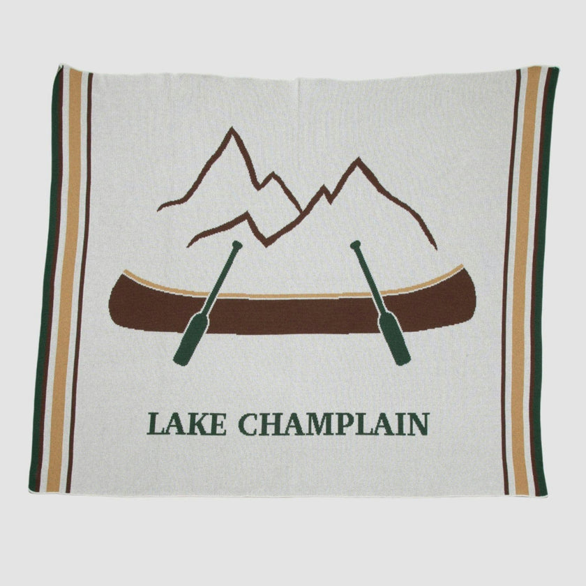 Custom Personalized Sustainable Knit Throw Blanket | Holiday Gift - Canoe