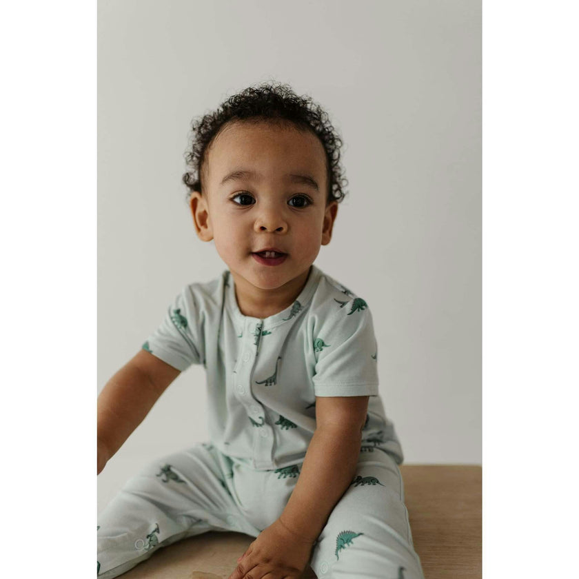 Short Sleeve Henley Romper