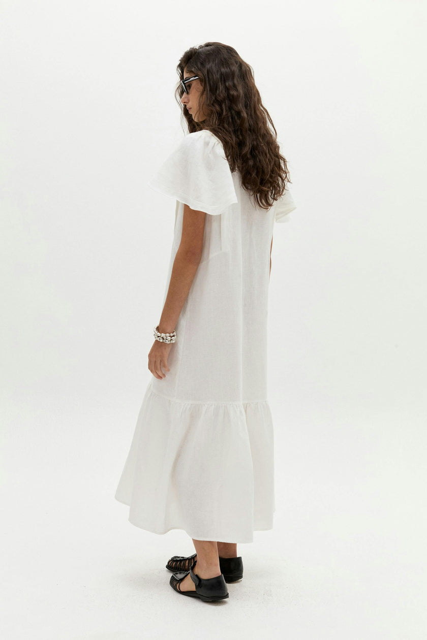Willow Linen Dress - Off White