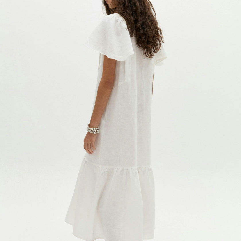 Willow Linen Dress - Off White