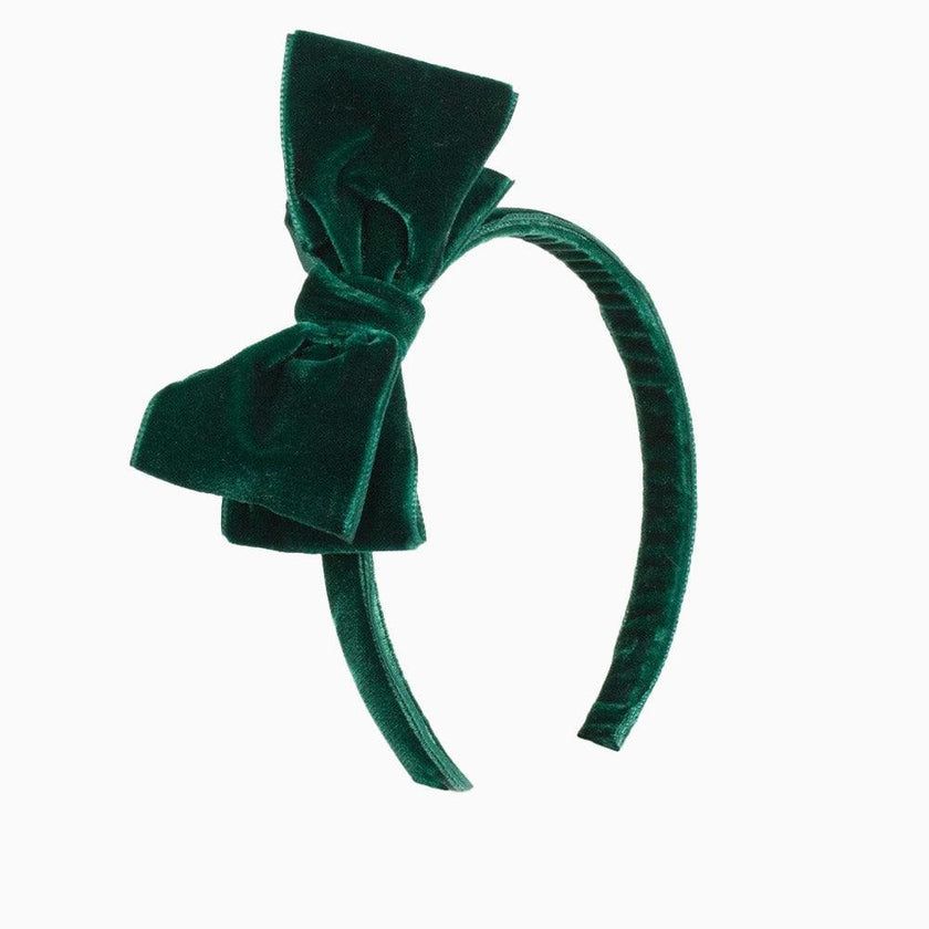 Velvet Big Bow Alice Band in Bottle
