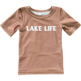 Short Sleeve Rash Guard Swim Shirt Mist Blue