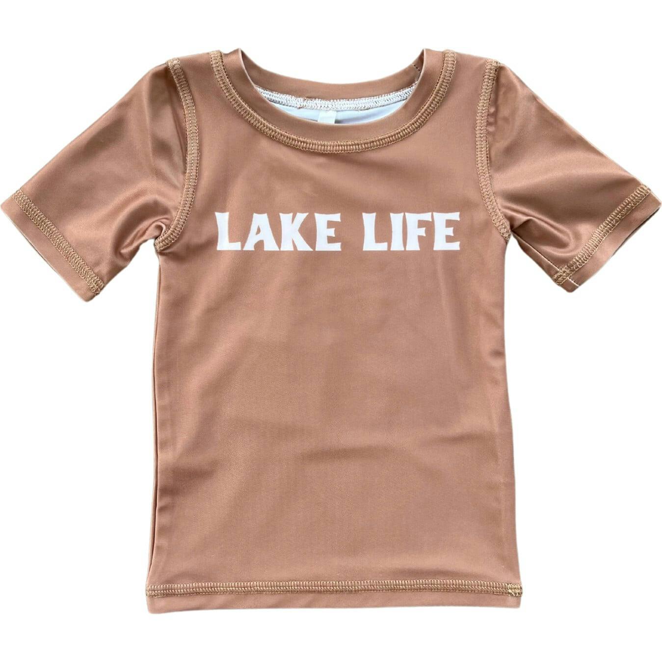 Short Sleeve Rash Guard Swim Shirt Mist Blue