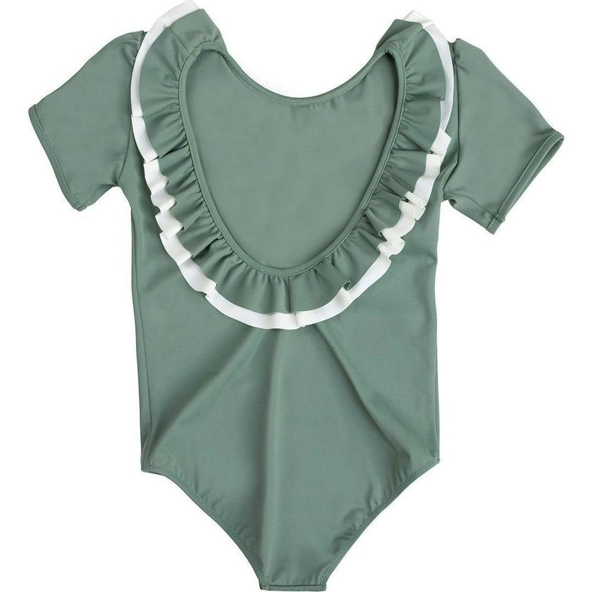 Carlotta Surf Suit in Sage Green & Ivory