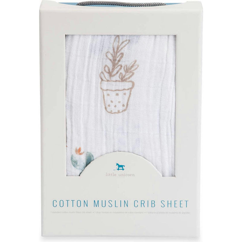 Cotton Muslin Crib Sheet - Prickle Pots