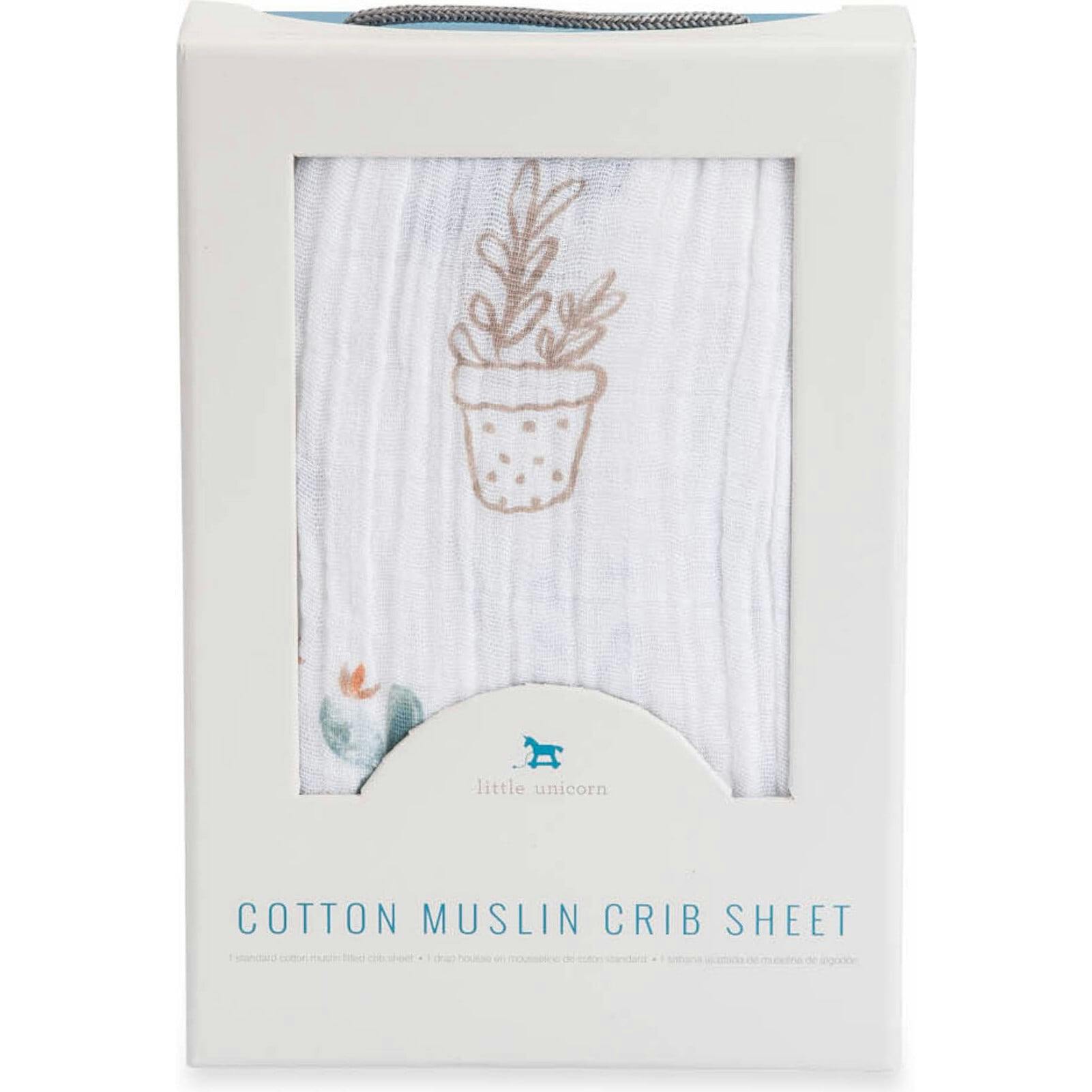 Cotton Muslin Crib Sheet - Prickle Pots