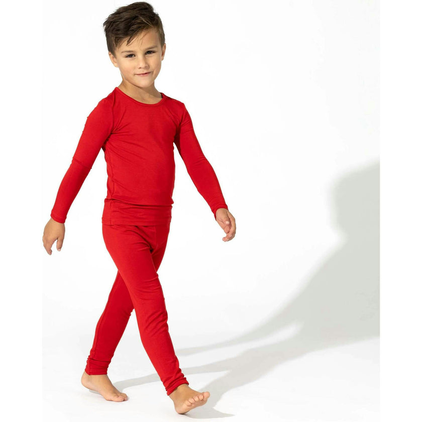 Winterberry Red Kids Bamboo Pajamas
