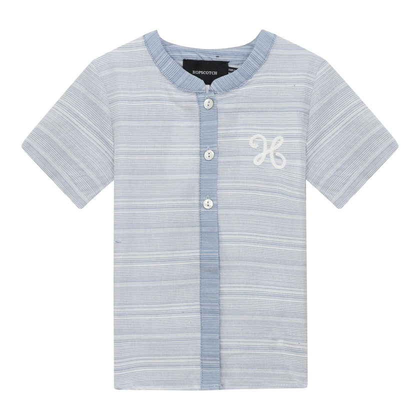 Woven Crinkle Stripe Shirt