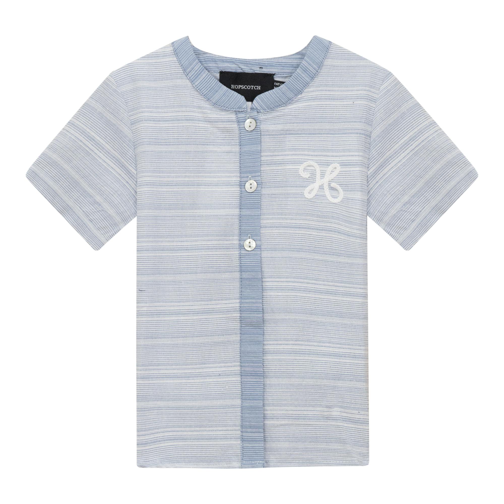 Woven Crinkle Stripe Shirt