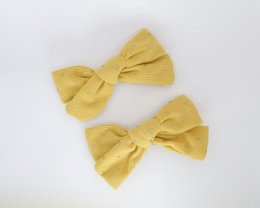 Sparkle Dot Bow Clips (Set of 2)