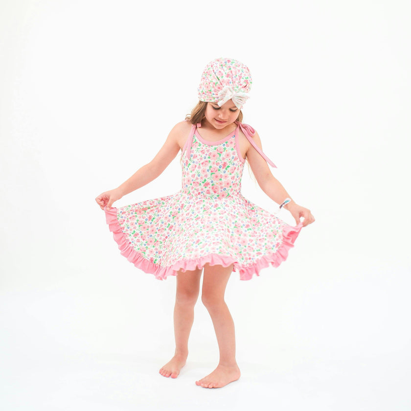 Ditzy Floral Tie Strap Twirl Dress