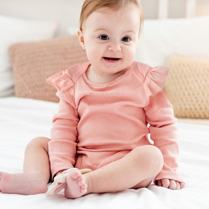 ASHLEY 5-Pack Long Sleeve Ruffle Bodysuits