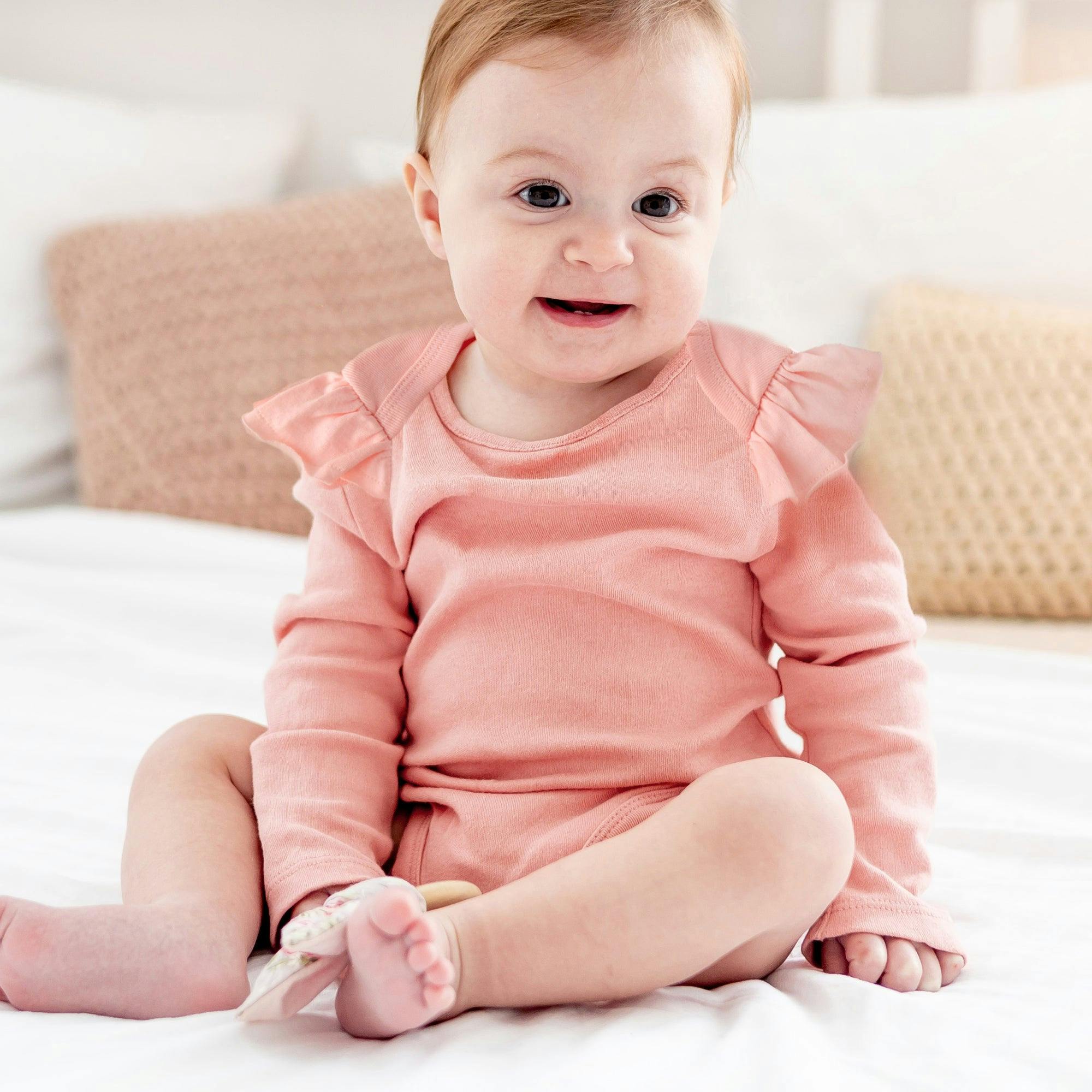 ASHLEY 10-Pack Long Sleeve Ruffle Bodysuits